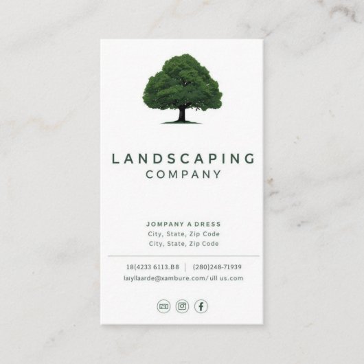 Moderne Landscaping Business Card Visitenkarte (Vorderseite)