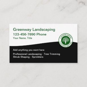 Moderne Landscaping Services Business Visitenkarte