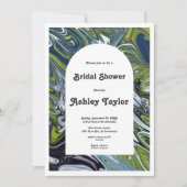 Moderne Landschaft Abstraktes künstlerisches Braut Einladung (Vorderseite)