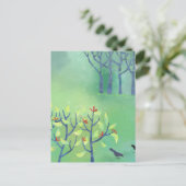 Moderne Landschaft Grün Postkarte (Stehend Vorderseite)