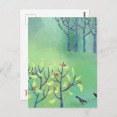 Moderne Landschaft Grün Postkarte (Vorne/Hinten)