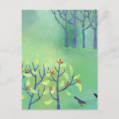 Moderne Landschaft Grün Postkarte (Vorderseite)