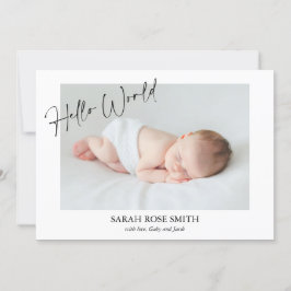 Moderne Landschaft Kalligrafie Geburtsankündigung Einladung