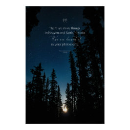 Moderne Landschaft Starry Sky Inspiration Zitat Poster