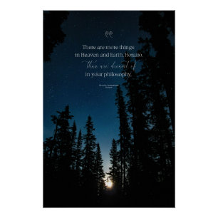Moderne Landschaft Starry Sky Inspiration Zitat Poster