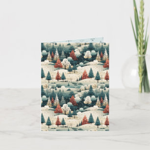 Moderne Landschaft Weihnachten Karte