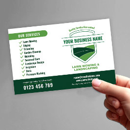 Moderne Landschaftsbau-Rasenmäher-Vermarktung Flyer