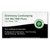 Moderne Landschaftsdienste Magnetische Visitenkart Visitenkarte (Vorderseite)
