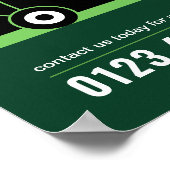 Moderne Landschaftsgestaltung Rasenmähen Marketing Poster (Ecke)