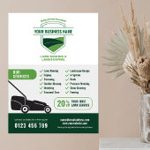 Moderne Landschaftsgestaltung Rasenmähen Marketing Poster