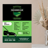 Moderne Landschaftsgestaltung Rasenmähen Marketing Poster