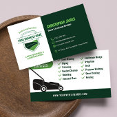 Moderne Landschaftsgestaltung Rasenmähen Weiß & Gr Visitenkarte