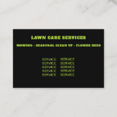 *~* Moderne Landschaftspflege für Grünrasen Visitenkarte (Rückseite)