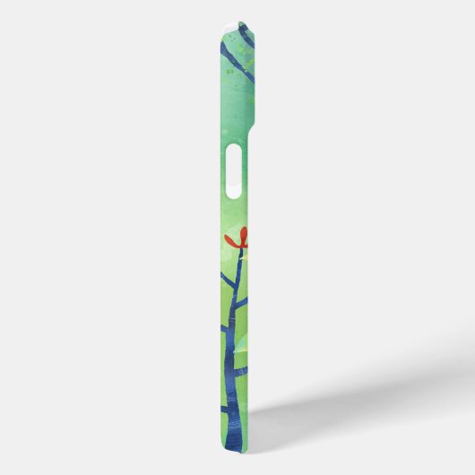 Moderne Landschaftsvögel und Bäume Case-Mate iPhone Hülle (Rückseite / Rechts)