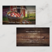 Moderne Landwirtschaft Frischeier Hühnereier Visitenkarte (Vorne/Hinten)