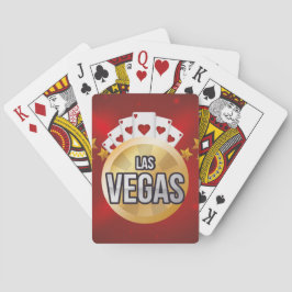 Moderne Las Vegas Golden Stars Rot Spielkarten