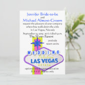 Moderne Las Vegas Wedding Einladung (Stehend Vorderseite)