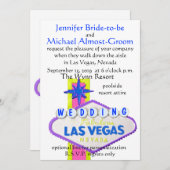 Moderne Las Vegas Wedding Einladung (Vorne/Hinten)