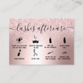 Moderne Laser Aftercare Rose Gold Glitzer metallis Visitenkarte (Vorderseite)