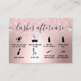 Moderne Laser Aftercare Rose Gold Glitzer metallis Visitenkarte