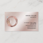 Moderne Lasertechnikerin handglitzernde Busin Visitenkarte (Rückseite)