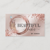 Moderne Lasertechnikerin handglitzernde Busin Visitenkarte (Vorderseite)