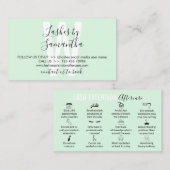 Moderne Lash Extension Aftercare-Anweisungen Visitenkarte (Vorne/Hinten)