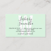 Moderne Lash Extension Aftercare-Anweisungen Visitenkarte (Vorderseite)