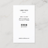 Moderne Lash Eyelash Extensions Brows Beauty Salon Visitenkarte (Rückseite)