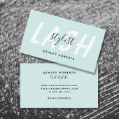 Moderne lash Stylist aqua blue Visitenkarte