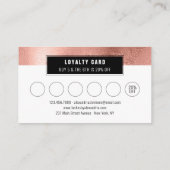 Moderne Lashes Rose Gold Sparkle Eyelashes Treuekarte (Rückseite)