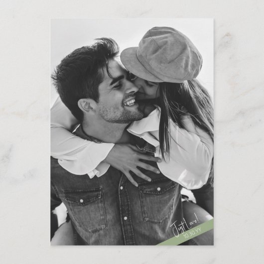 Moderne Lässig Sage Green Wedding Details Begleitkarte (Rückseite)