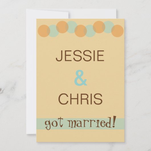 Moderne Lässige Ehebekanntmachung Einladung (Vorderseite)