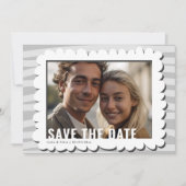 Moderne Lässige Einzel-Foto-Hochzeit Save The Date (Vorderseite)
