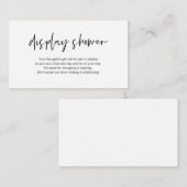 Moderne, lässige Eleganz, Display-Dusche Begleitkarte (Vorne/Hinten)