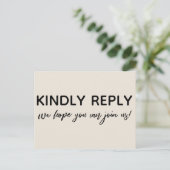 Moderne Lässige Handschrift Elegante Creme UAWG Postkarte (Stehend Vorderseite)