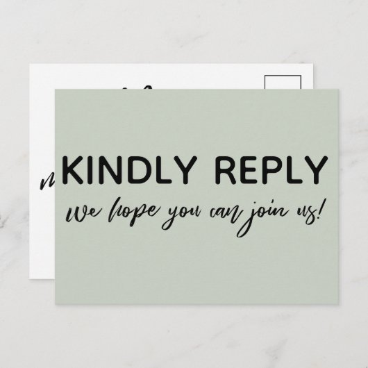 Moderne Lässige Handschriftenseite Grüne UAWG Postkarte (Vorne/Hinten)