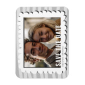 Moderne Lässige Hochzeit eines Fotos rettet das Da Magnet (Vertikal)