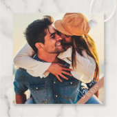 Moderne Lässige Hochzeit Geschenkanhänger (Rückseite)