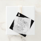 Moderne Lässige Hochzeit in Schwarz und Weiß Geschenkanhänger (Beispiel)