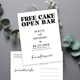 Moderne lässige Hochzeit rettet das Datum Ankündigungspostkarte