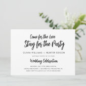 Moderne Lässige Hochzeitseinladung Einladung (Stehend Vorderseite)