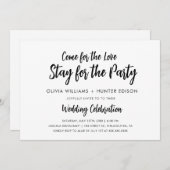 Moderne Lässige Hochzeitseinladung Einladung (Vorne/Hinten)