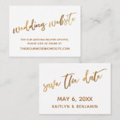 Moderne Lässige Hochzeitswebsite und-Card Visitenkarte (Vorne/Hinten)