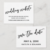 Moderne Lässige Hochzeitswebsite und-Card Visitenkarte (Vorne/Hinten)