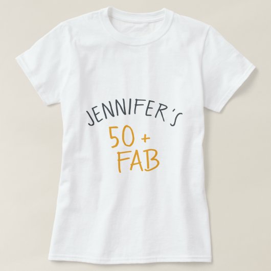 Moderne Lässige Mellow Yellow 50 Fantastischer Geb T-Shirt (Design vorne)