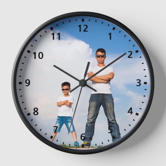 Moderne, Lässige Personalisierte Foto Uhr (Vorderseite)