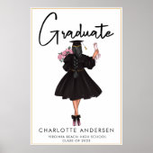 Moderne Lässige Script Graduate Class of 2023 Post Poster (Vorne)