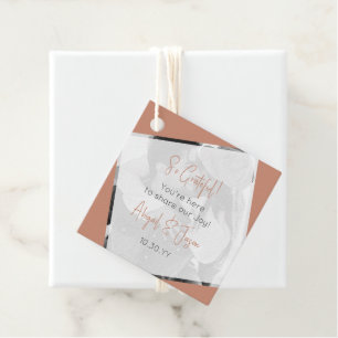 Moderne Lässige Terra Cotta Wedding Geschenkanhänger