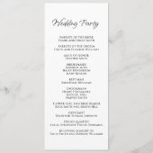 Moderne Lässige Typografie Einfache Hochzeitfeier Programm (Rückseite)